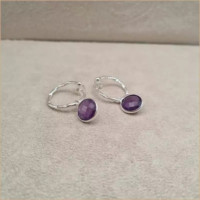 Boucles d’oreilles en améthyste “EI1338.A”