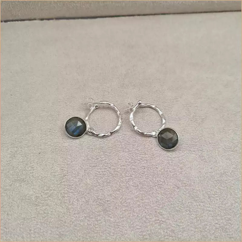Boucles d’oreilles en labradorite “EI1338.L”