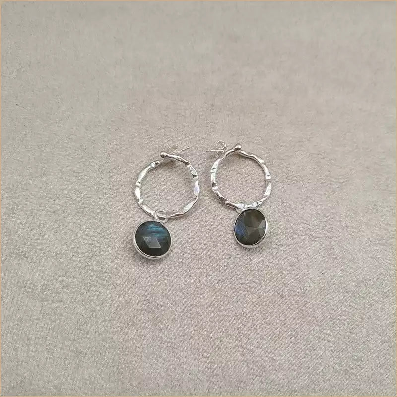 Boucles d’oreilles en labradorite “EI1338.L”