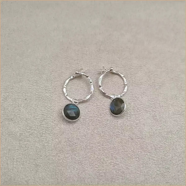 Boucles d’oreilles en labradorite “EI1338.L”