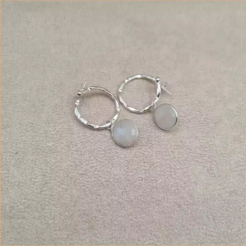 Boucles d’oreilles en pierre de lune “EI1338.P”