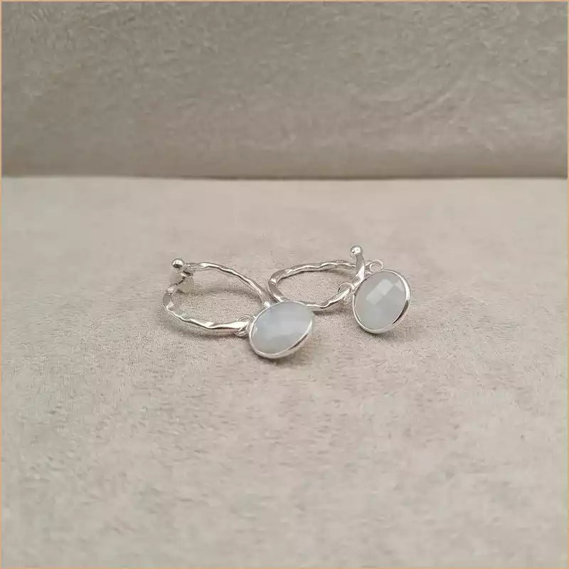Boucles d’oreilles en pierre de lune “EI1338.P”