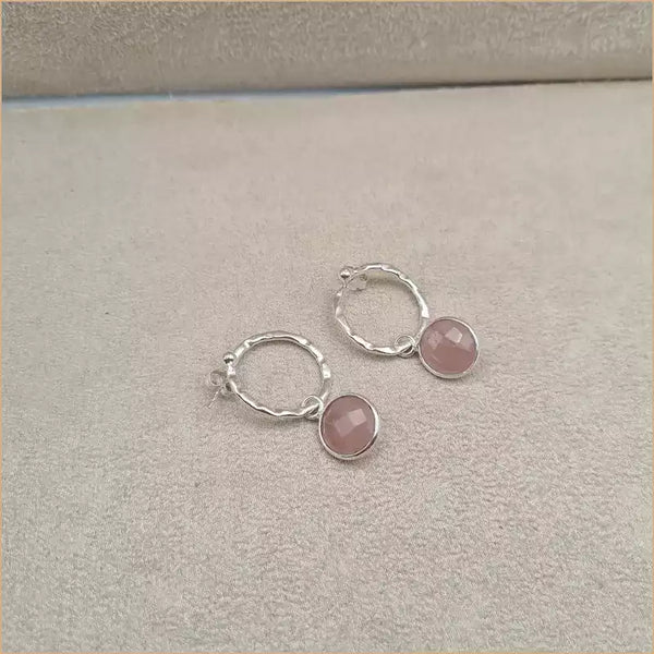 Boucles d’oreilles en quartz rose “EI1338.Q”