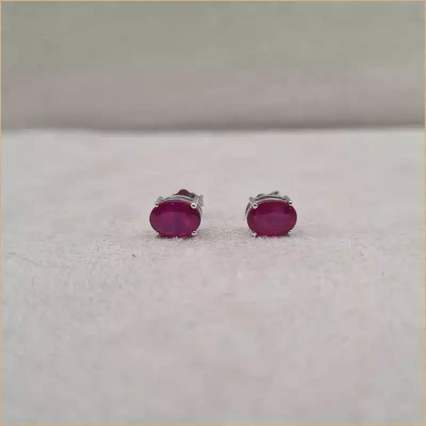Boucles d'oreilles en rubis "EIST6"