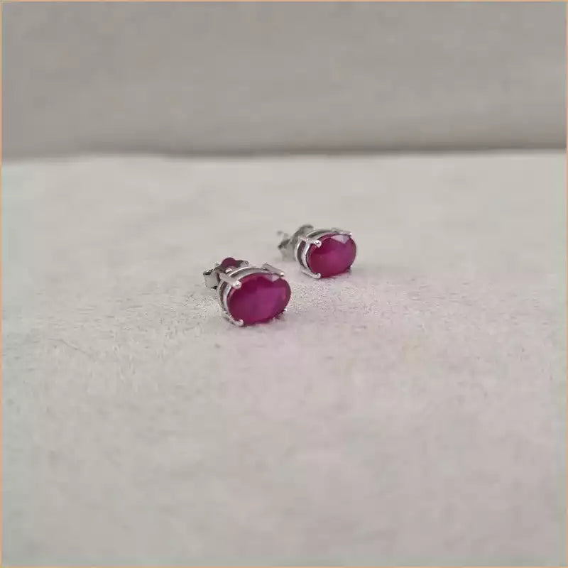 Boucles d'oreilles en rubis "EIST6"