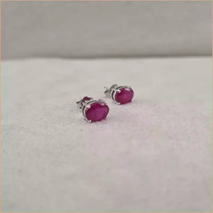 Boucles d'oreilles en rubis "EIST6"
