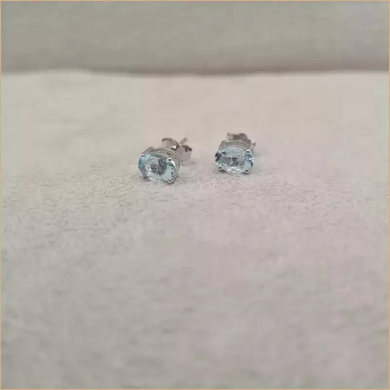 Boucles d'oreilles en aigue-marine "EIST8"
