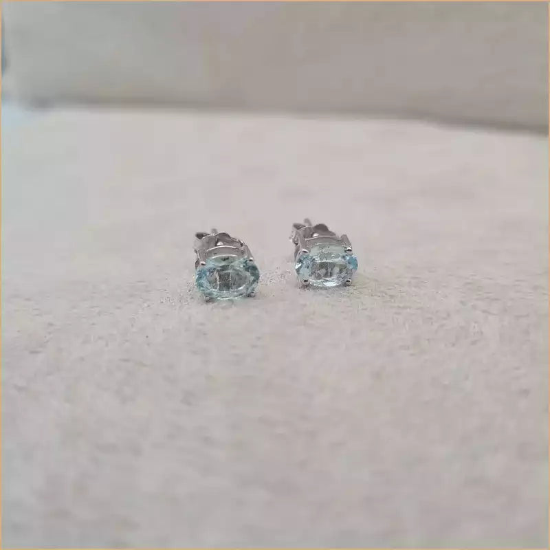 Boucles d'oreilles en aigue-marine "EIST8"