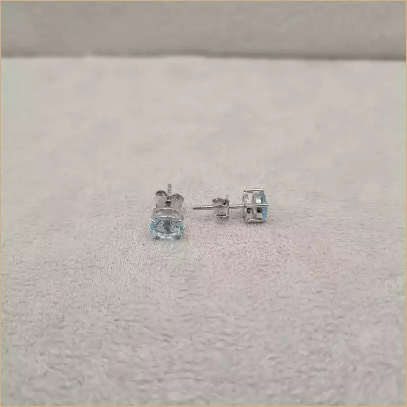 Boucles d'oreilles en aigue-marine "EIST8"