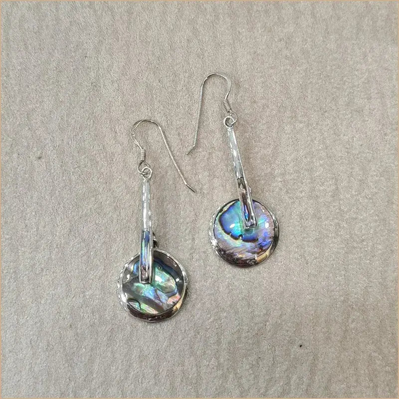 Boucles d'oreilles pendantes en abalone "EN1098.A"