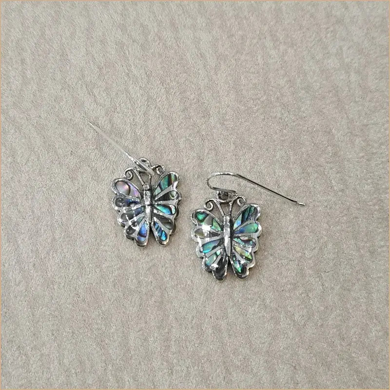 Boucles d'oreilles papillon en abalone "EN1065.A"