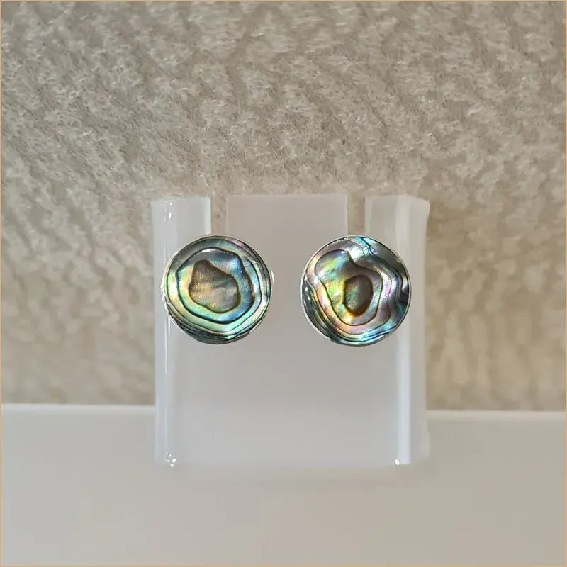 Boucles d'oreilles clous en abalone "EN1080.A"
