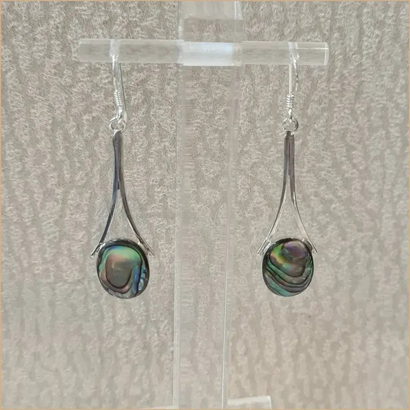 Boucles d'oreilles pendantes en abalone "EN1083.A"