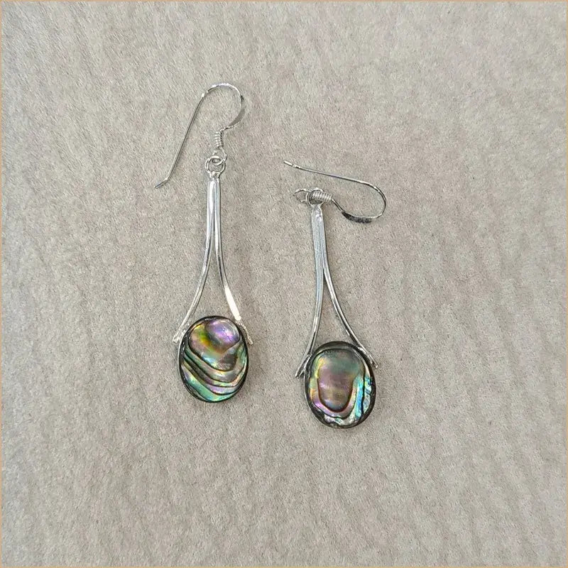 Boucles d'oreilles pendantes en abalone "EN1083.A"