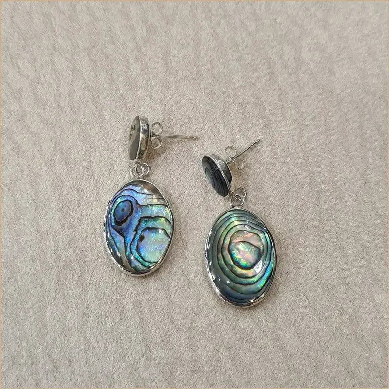 Boucles d’oreilles pendantes en abalone “EN1090.A”