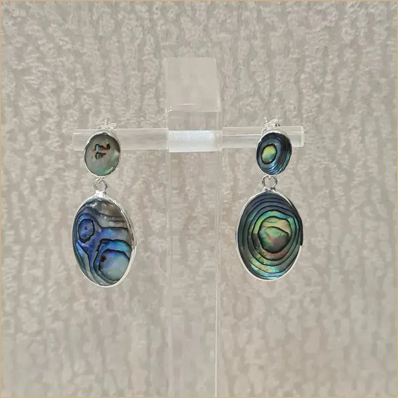 Boucles d’oreilles pendantes en abalone “EN1090.A”