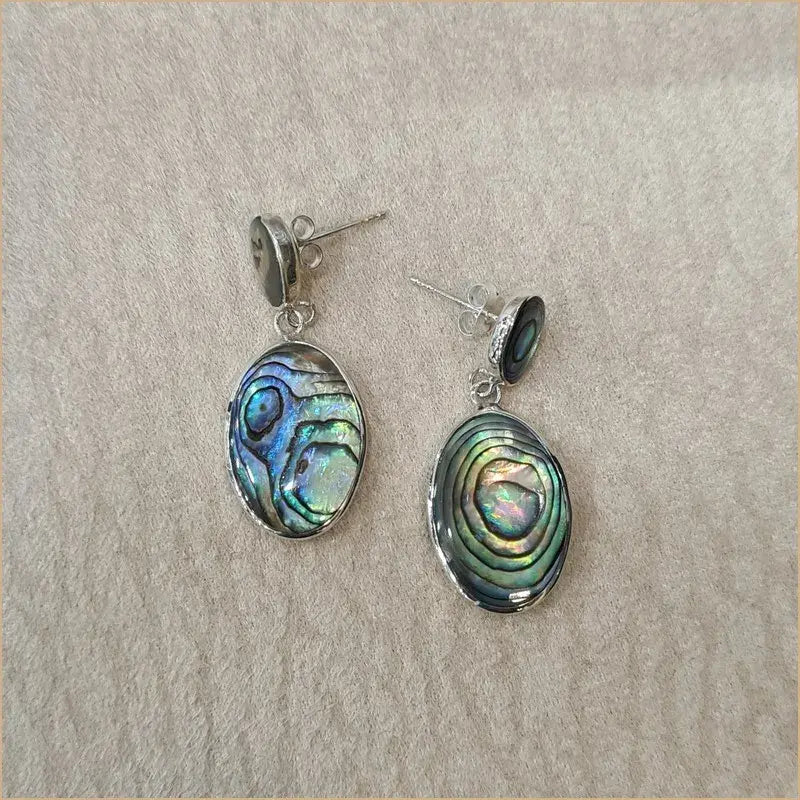 Boucles d’oreilles pendantes en abalone “EN1090.A”