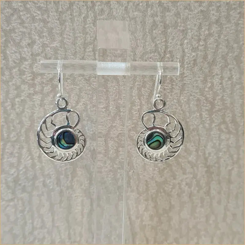 Boucles d’oreilles coquillage recto verso en abalone et en nacre blanche “EN1091.AW”