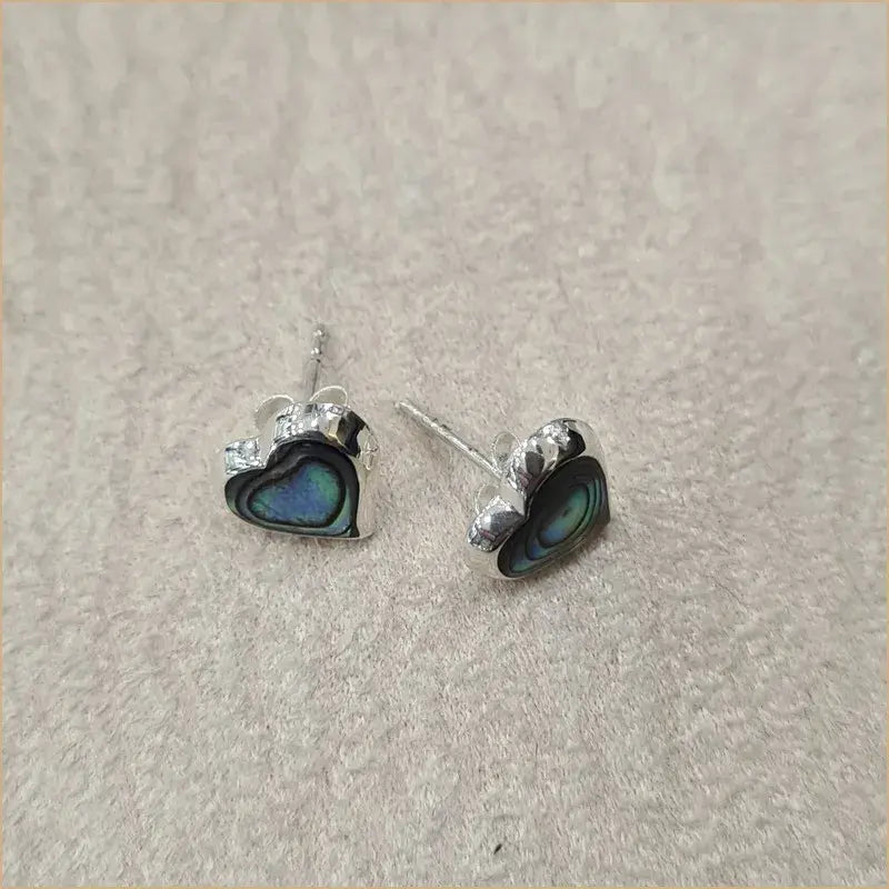 Boucles d’oreilles coeur en abalone “EN1101.A"