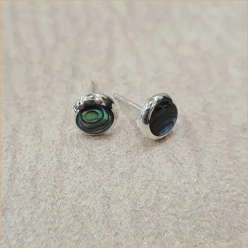 Boucles d’oreilles clous en abalone “EN1102.A"