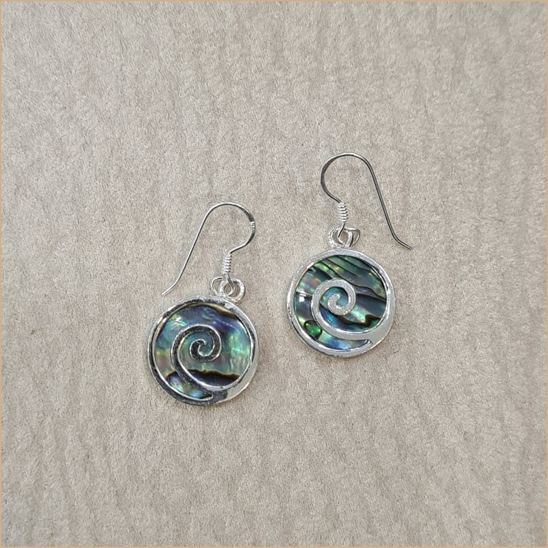 Boucles d'oreilles spirale en abalone "EN1107.A"