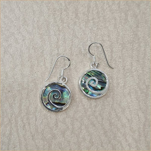 Boucles d'oreilles spirale en abalone "EN1107.A"