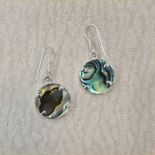 Boucles d'oreilles spirale en abalone "EN1107.A"