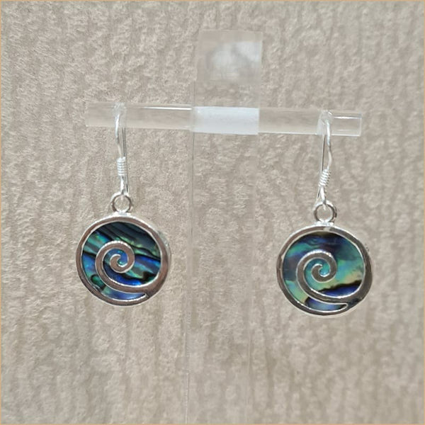 Boucles d'oreilles spirale en abalone "EN1107.A"