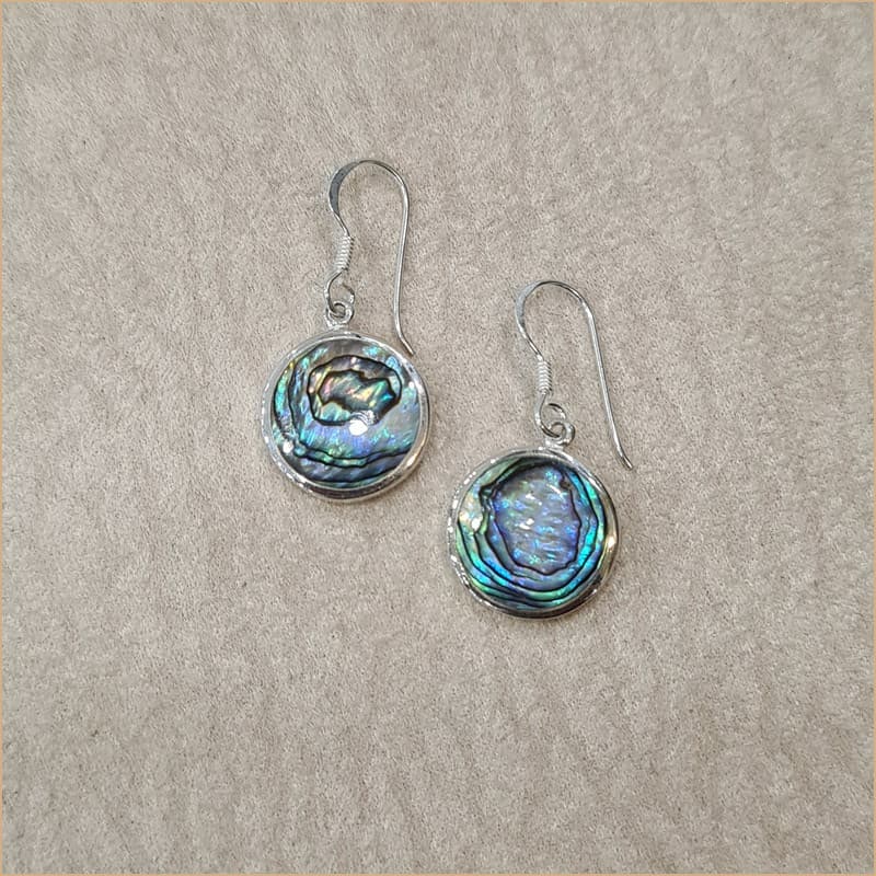 Boucles d'oreilles recto verso en abalone "EN1108.A"