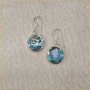 Boucles d'oreilles recto verso en abalone "EN1108.A"