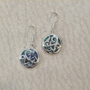 Boucles d'oreilles recto verso en abalone "EN1108.A"