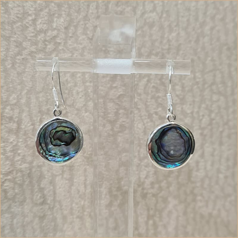Boucles d'oreilles recto verso en abalone "EN1108.A"