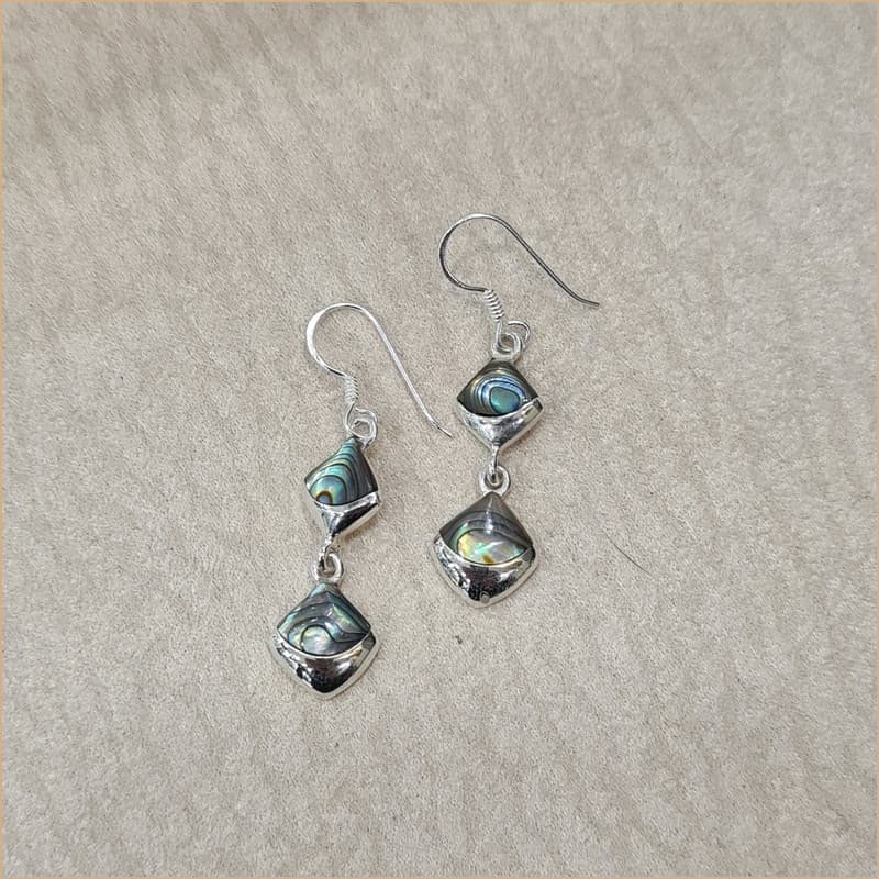 Boucles d'oreilles pendantes en abalone "EN1109.A"
