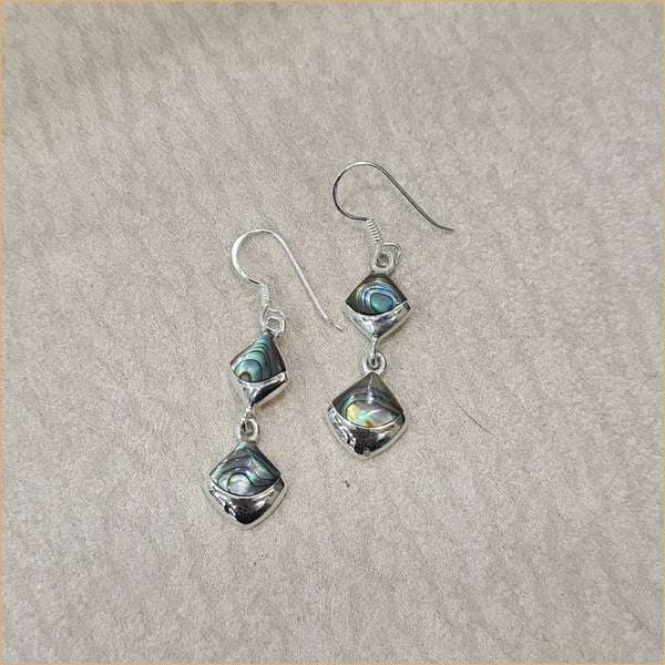 Boucles d'oreilles pendantes en abalone "EN1109.A"