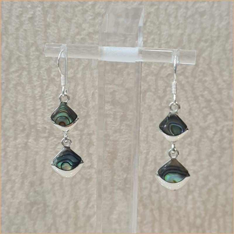 Boucles d'oreilles pendantes en abalone "EN1109.A"