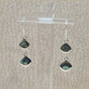 Boucles d'oreilles pendantes en abalone "EN1109.A"