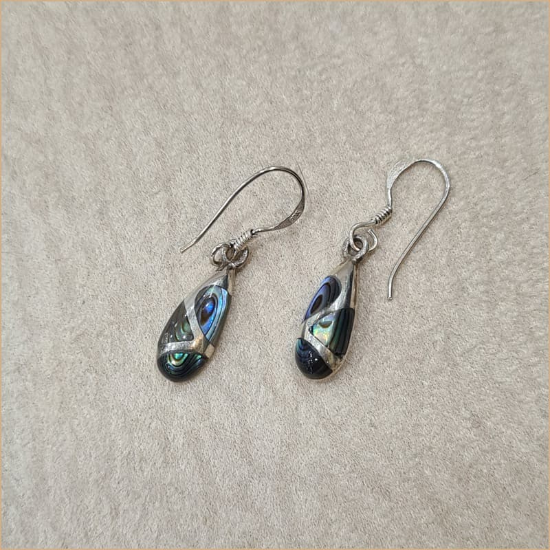 Boucles d'oreilles pendantes en abalone "EN1110.A"