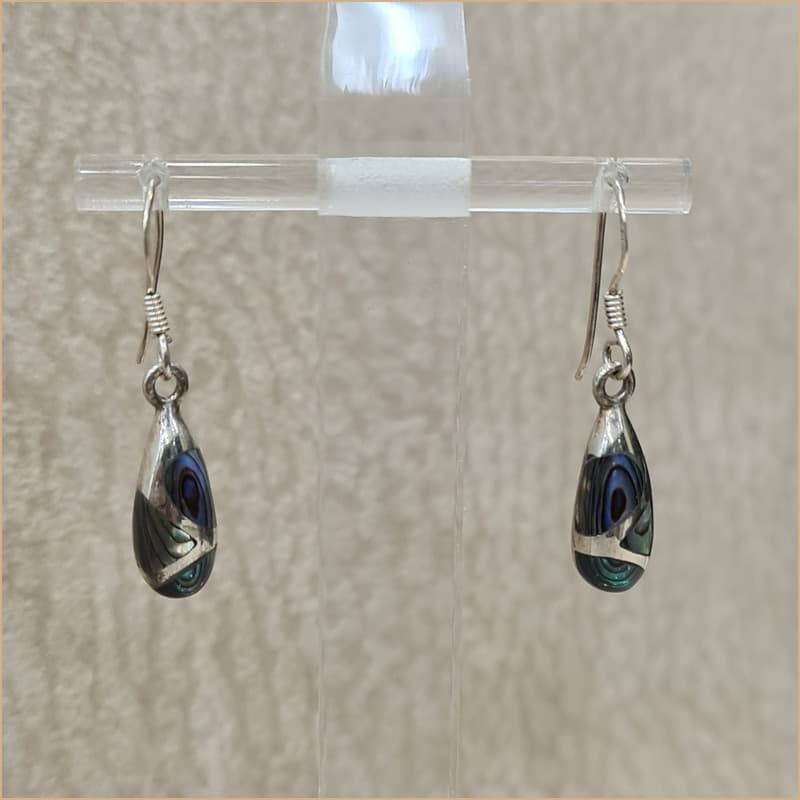 Boucles d'oreilles pendantes en abalone "EN1110.A"