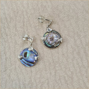 Boucles d'oreilles coeur recto verso en abalone "EN1112.A"