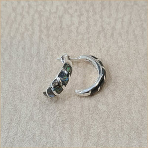 Boucles d'oreilles demi créoles en abalone "EN1119.A"