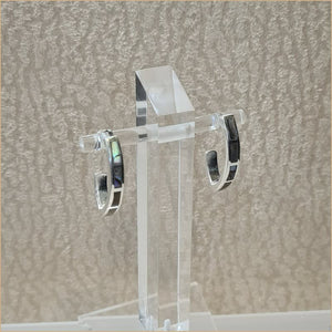 Boucles d’oreilles demi créoles en abalone “EN1125.A”