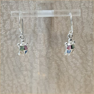 Boucles d’oreilles tortue en nacre multicolore “EN1146.M”