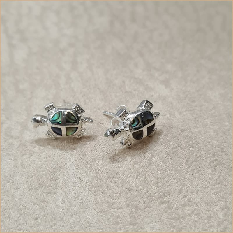 Boucles d’oreilles tortue en abalone “EN1149.A”