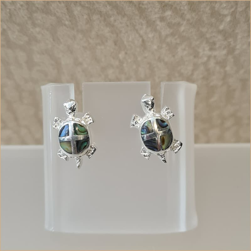 Boucles d’oreilles tortue en abalone “EN1149.A”