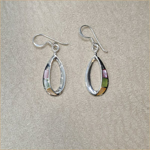 Boucles d’oreilles en nacre multicolore “EN1150.M”