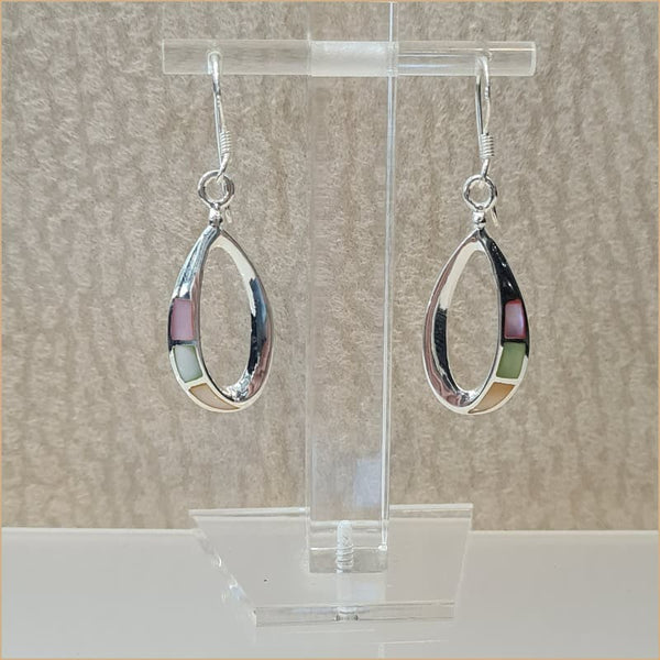 Boucles d’oreilles en nacre multicolore “EN1150.M”