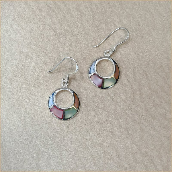 Boucles d’oreilles en nacre multicolore “EN1151.M”