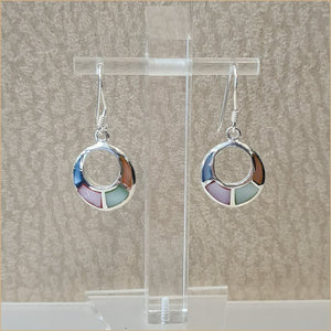 Boucles d’oreilles en nacre multicolore “EN1151.M”