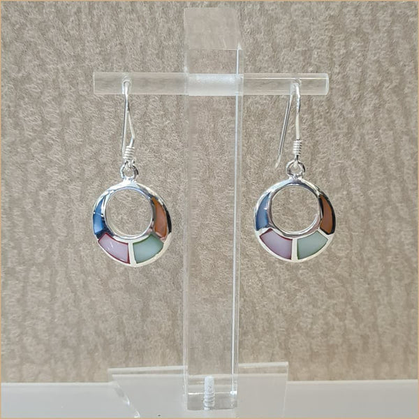 Boucles d’oreilles en nacre multicolore “EN1151.M”