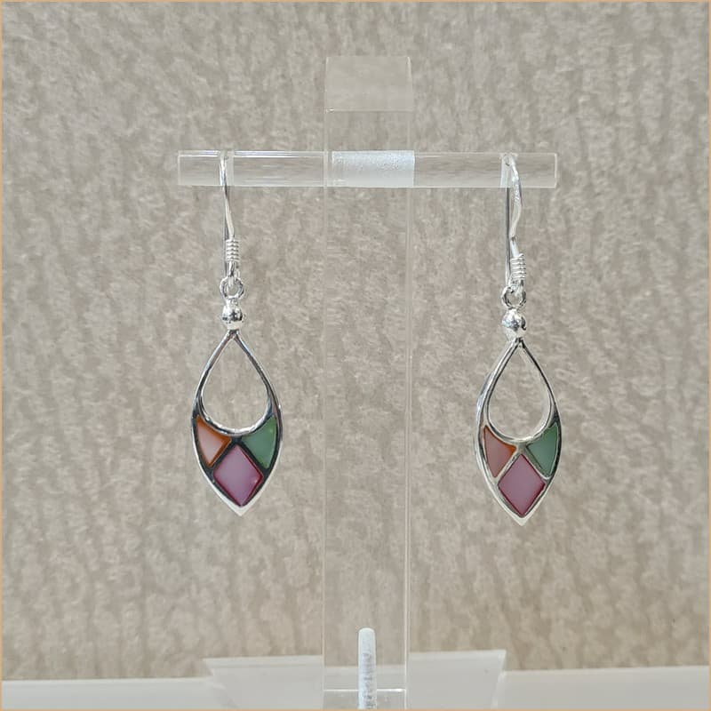 Boucles d’oreilles en nacre multicolore “EN1153.M”